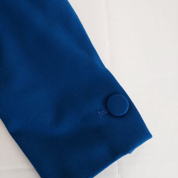 Zara Royal Blue Inverted Lapel Long Blazer Size Small - Picture 15 of 15